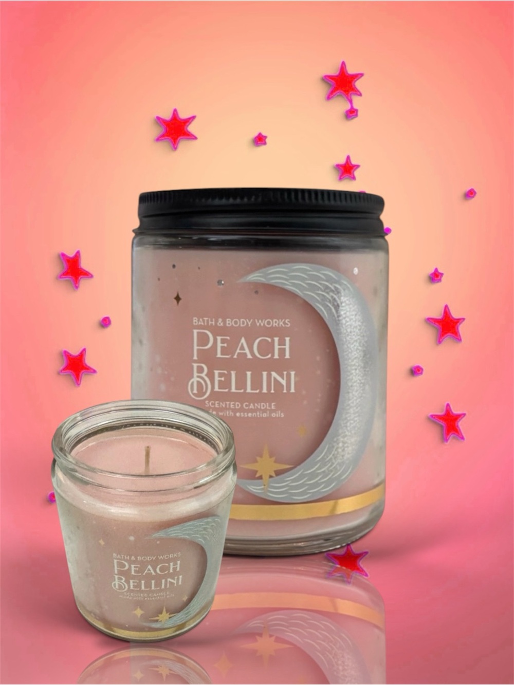 🆕💕Bath & Body Works 1-Wick Candle w/ Lid • PEACH BELLINI • RARE, RETIRED • NWT